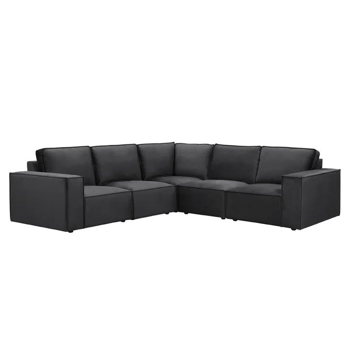 Black Salone Corner Sofa